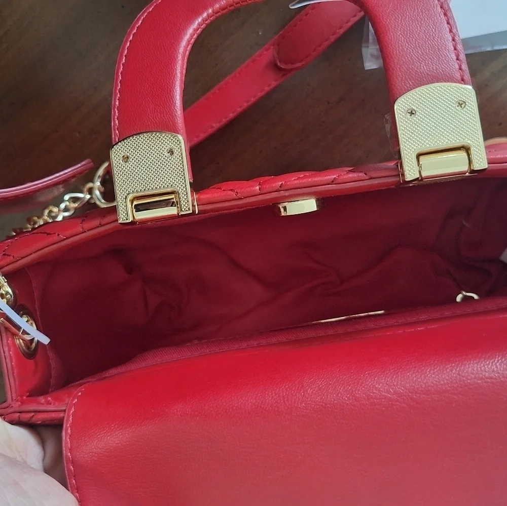 Steve Madden Red Detachable Straps Crossbody Hand Purse NWT